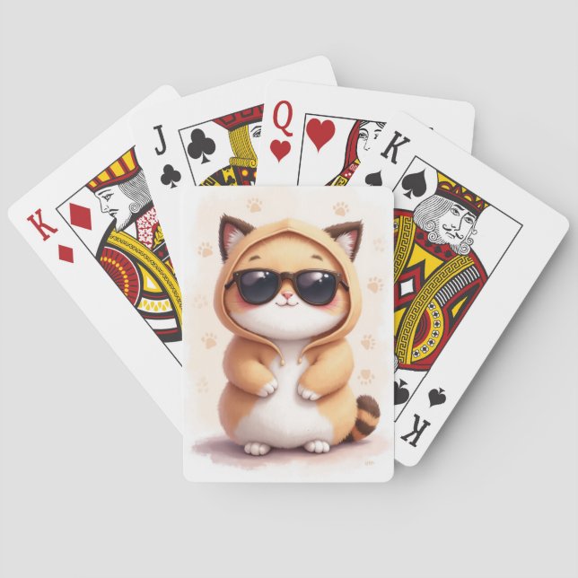Baralho Gato Kawaii Ragdoll Engraçado (Verso)