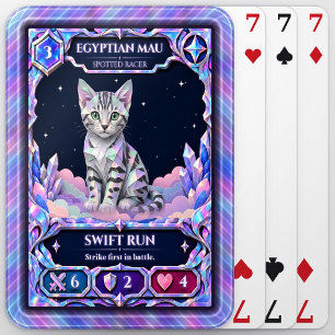 Baralho Gato Mau Egípcio, Arte em Folha de Chuva de Cores