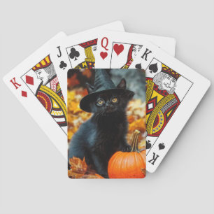 Baralho Gato Negro e Abóbora do Halloween