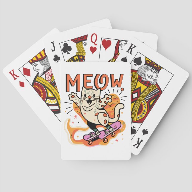 Baralho Gato Patinando Meow (Verso)