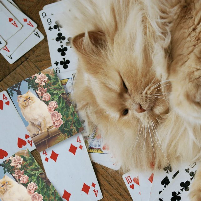 Baralho Gato Persa Creme Enfeitiçante Rosa Floresta Dríade (Criador carregado)