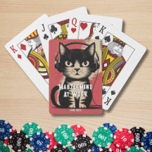 Gato Preto Gênio Em Ação Vintage Retro Engraçado 