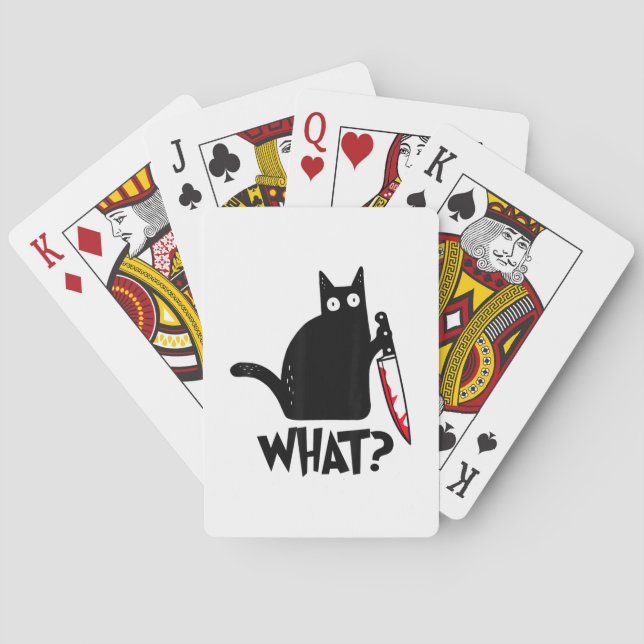 Baralho Gato Que_ Engraçado Gato Preto  (Verso)
