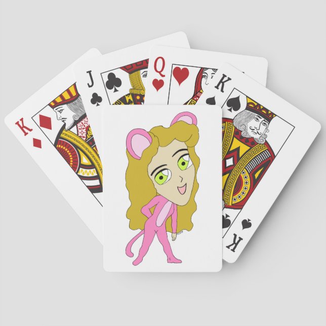 Baralho gato rosa (Verso)