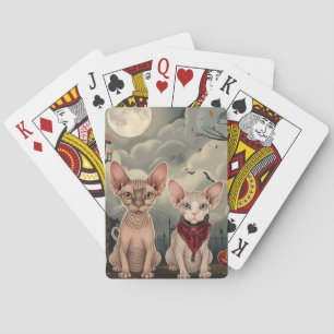 Baralho Gato Sphynx Halloween Assustador
