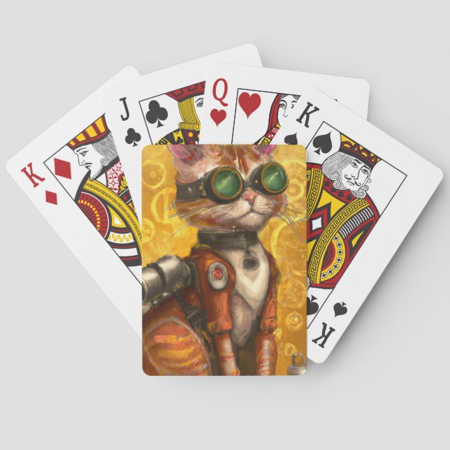 Baralho Gato steampunk (Verso)