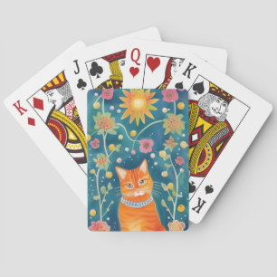 Baralho Gato Tabby Arte Folclórica Caprichosa