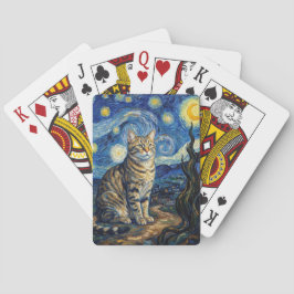 Baralho Gato Van Gogh Noite Estrelada Arte Impressionista