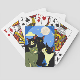 Baralho Gatos à Espera Sob a Lua Cheia