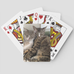 Baralho Gatos de FIV que jogam o cartão-Grifo e o Zazzles