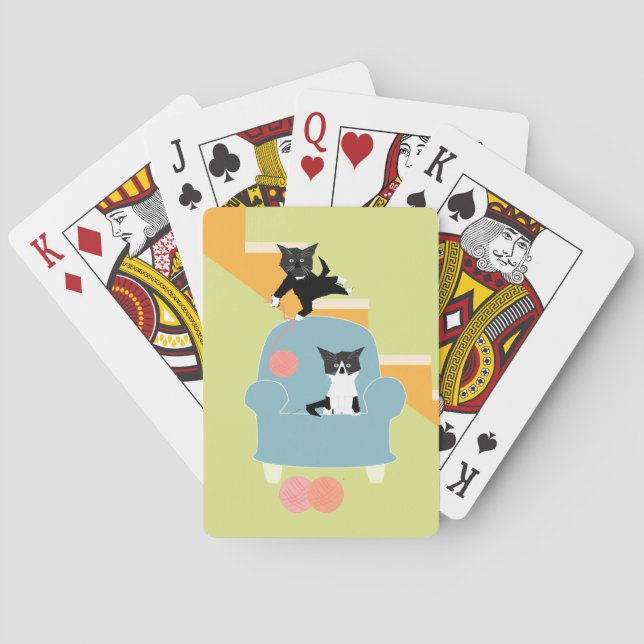 Baralho Gatos jogando cartas (Verso)