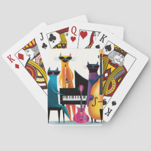 Baralho Gatos Músicos de Cool Jazz Banda