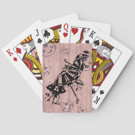 Baralho Gatos Rostos Parasóis Guarda-chuvas Desenho de tin