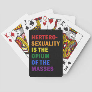 Baralho Gay Lésbica Orgulho Vintage Arco-Íris Coração LGBT