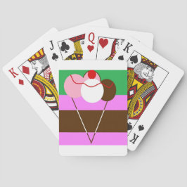 Baralho gelado de choco-morango