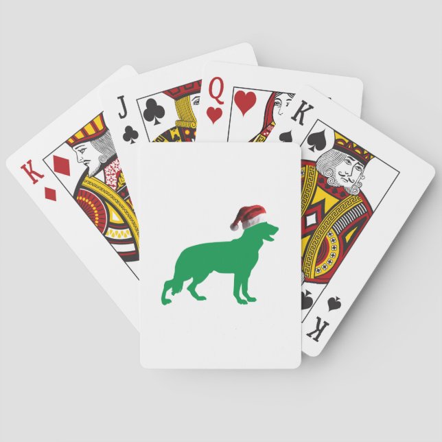 Baralho German shepherd de Natal (Verso)
