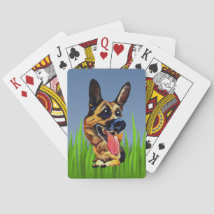Baralho German shepherd Engraçado Jogando Cartões