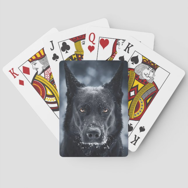 Baralho German shepherd Preto (Verso)