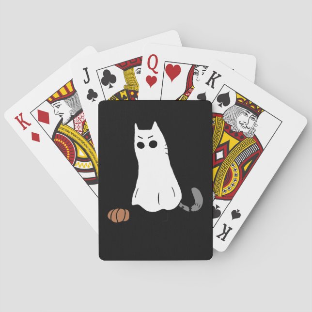 Baralho Ghost Cat Pumpkin Halloween (Verso)
