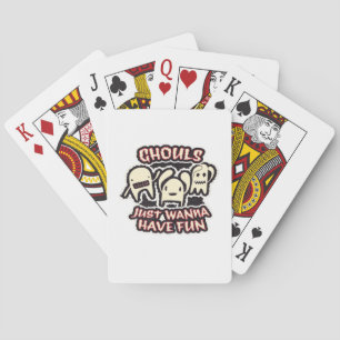 Baralho Ghouls Só Quer Divertir-Se Com O Retro Spooky