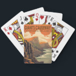 Baralho Giants Causeway Norte Irlanda Viagem Vintage<br><div class="desc">Giants Causeway vetor art design. Giants Causeway é uma área de cerca de 40.000 colunas basalto interligadas,  o resultado de uma antiga erupção de fissura vulcânica.</div>