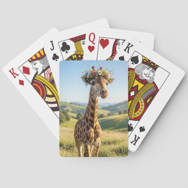 Baralho Girafa com Coroa Floral (Verso)