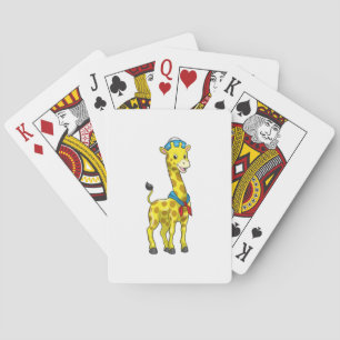 Baralho Girafa como marinheiro com chapéu marinheiro