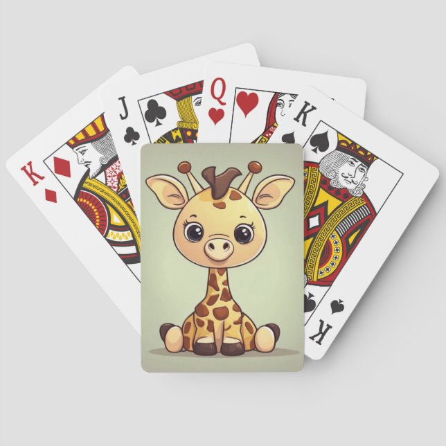 Baralho Girafa pequenina adorável (Verso)