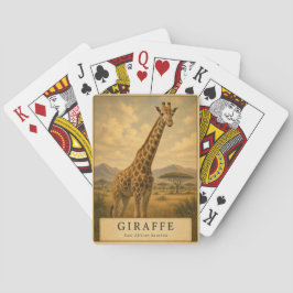 Baralho Girafa Savana da África Oriental VINTAGE
