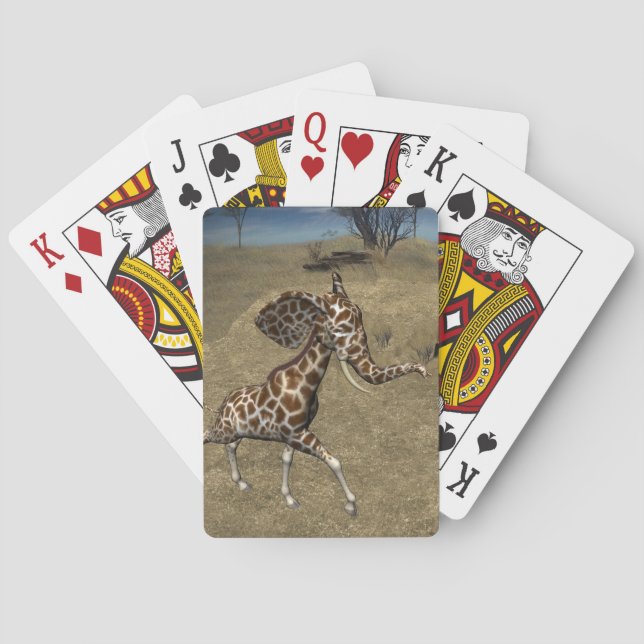 Baralho Girafas de elefante giratório (Verso)