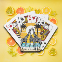 Girafas na praia