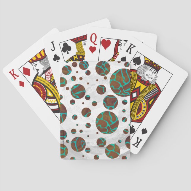 Baralho Giraffe Brown e Teal Impressão (Verso)