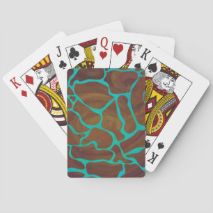 Baralho Giraffe Brown e Teal Impressão