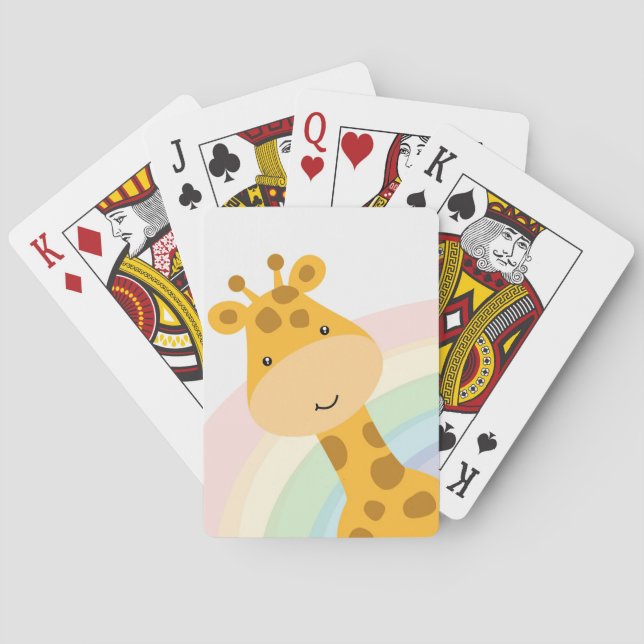 Baralho Giraffe Lover Cute Giraffe Peeking (Verso)