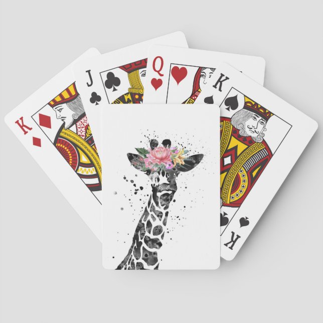 Baralho Giraffe Lover Giraffe E Flor (Verso)