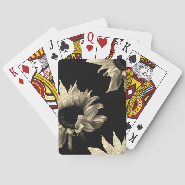 Baralho Girassol - Fotografia de Belas Artes Sepia Legal Ú (Verso)