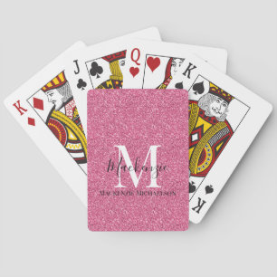 Baralho Girly Pink Glitter Monographic Name