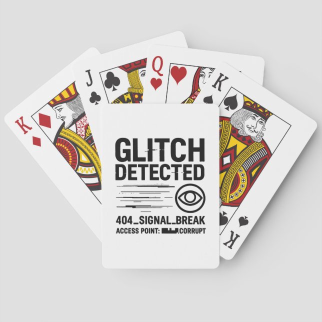 Baralho GLITCH DETECTADO - Transmissão de Sinal Corrompida (Verso)