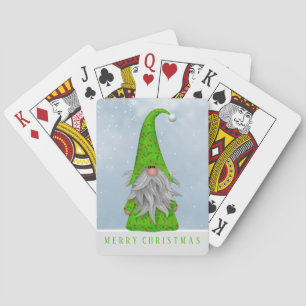 Baralho Gnomo de Natal Verde  Feliz Natal