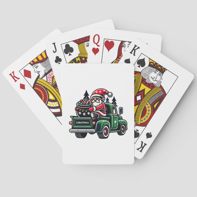Baralho Gnomo Natal No Caminhão De Recepção (Verso)