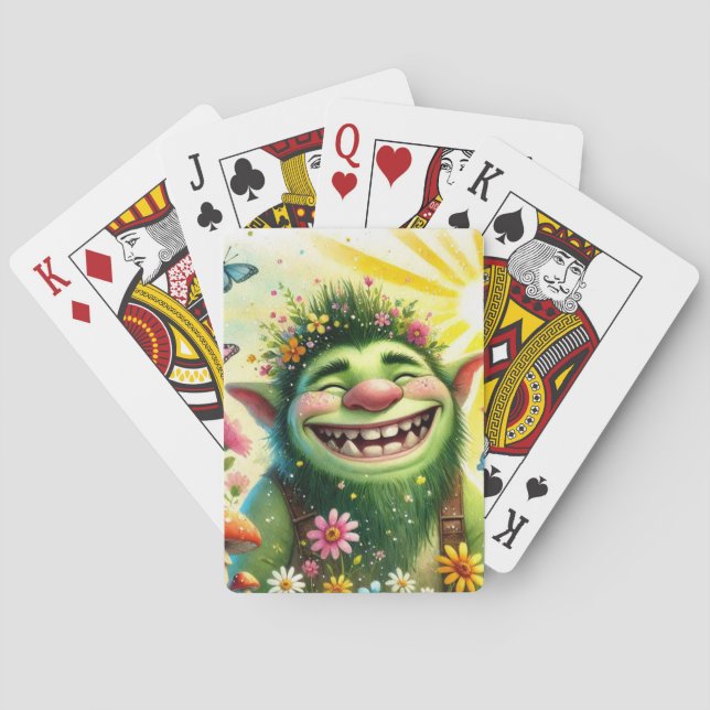 Baralho Goblin Boy feliz sorrindo (Verso)