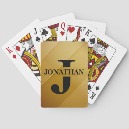 Baralho Gold Dad Initial Name Appreciation Design