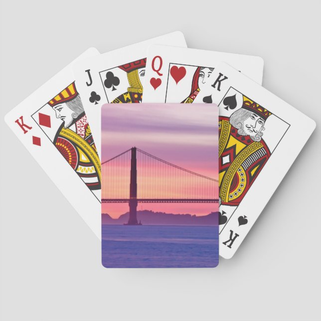 Baralho Golden gate bridge no por do sol (Verso)