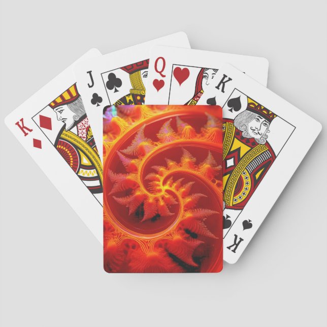 Baralho Golden Mandelbrot Set With Fern Accents (Verso)