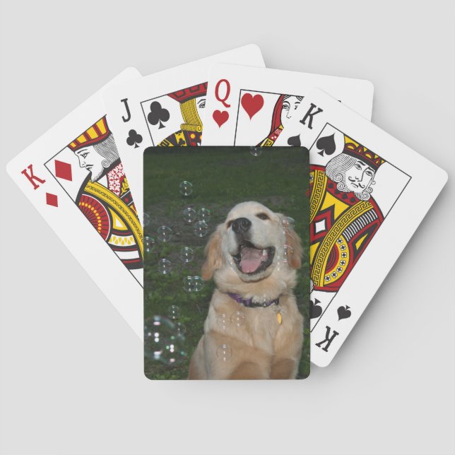 Baralho Golden retriever com bolhas (Verso)