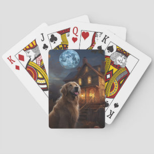Baralho Golden Retriever Dia das Bruxas Assustador