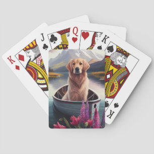 Baralho Golden Retriever em uma Canoa: Uma Aventura Cênica
