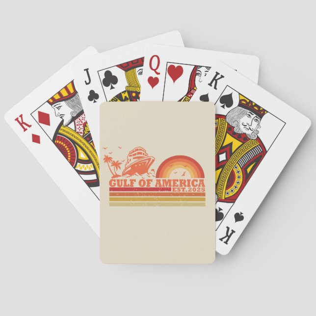 Baralho Golfo da América antigo patriótico americano (Verso)