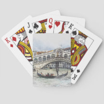 Gondola Venice Itália Jogando Cartões