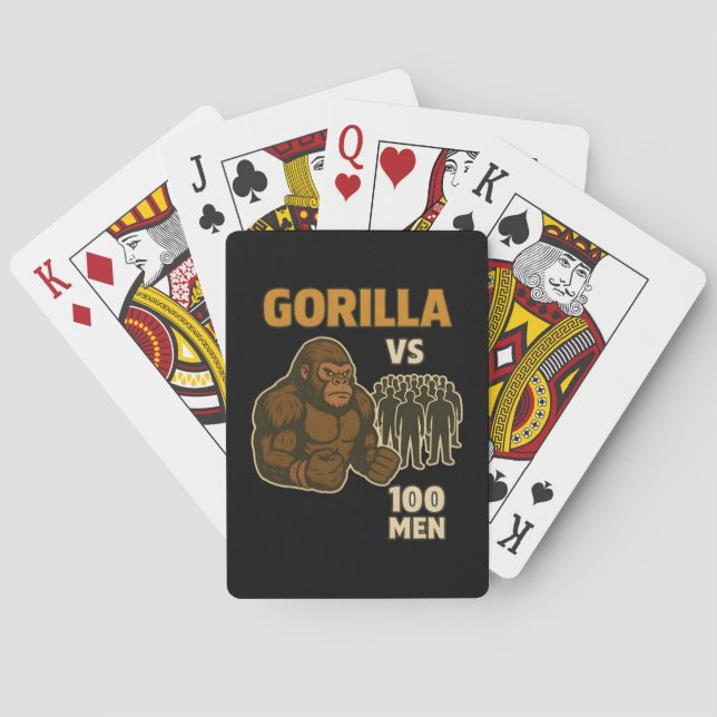 Baralho Gorilla vs 100 men epic battle (Verso)